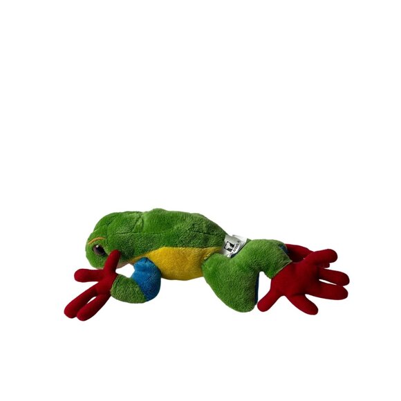 Wildlife Artists Plush Red Eyed Tree Frog Stuffed Animal Beanie Realistic 10 in - Picture 1 of 6